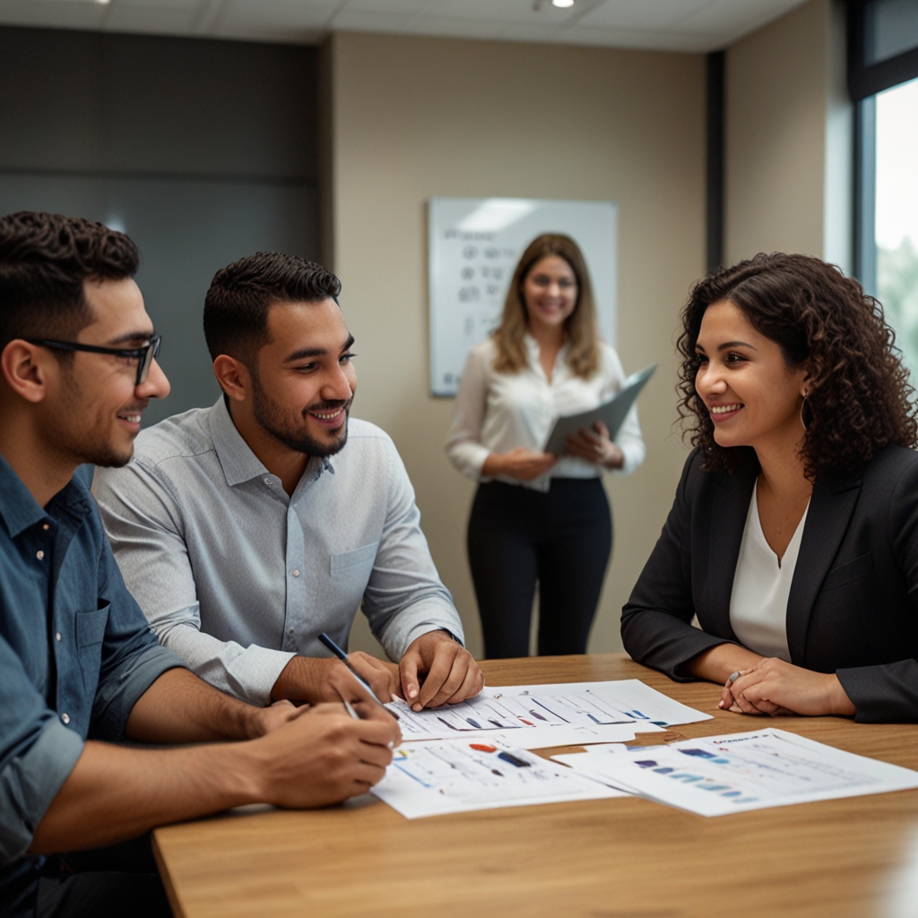 Profesionales en diversas industrias